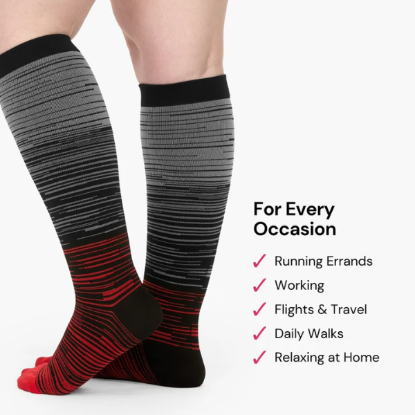Eversocks® Stripes - Wide Comfort Compression Socks for Relief