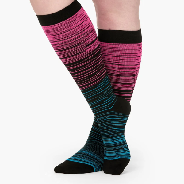 Eversocks® Stripes - Wide Comfort Compression Socks for Relief